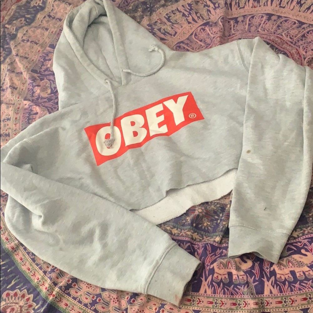 Obey Crop Hoodie